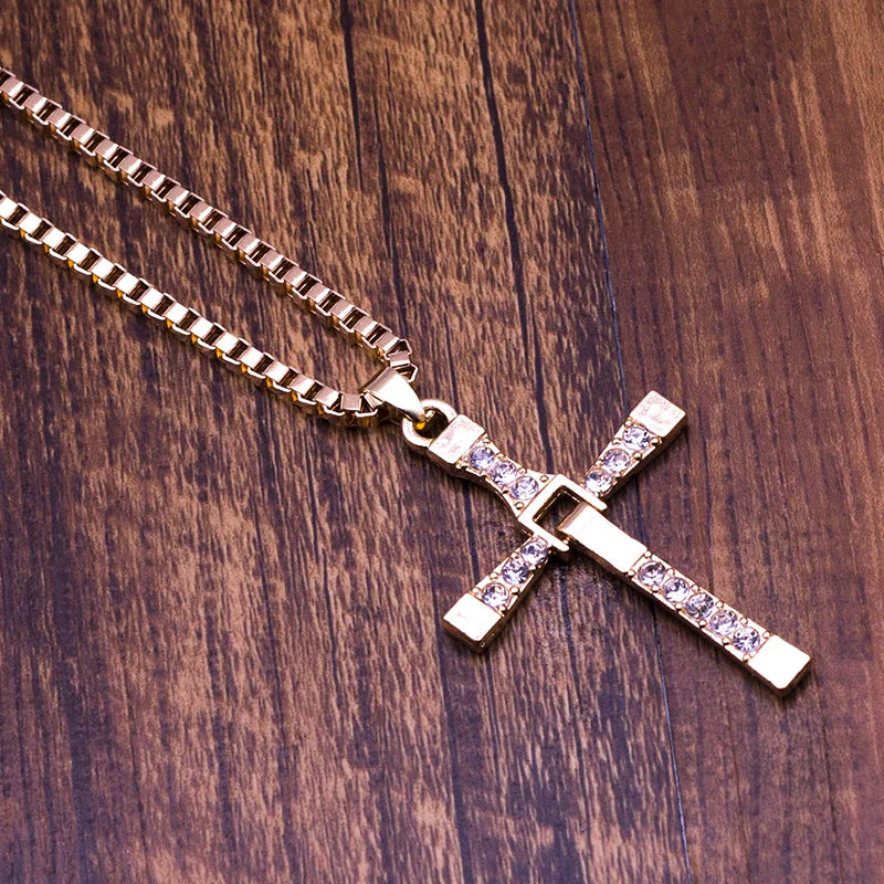 Movie Jewelry Men Classic CROSS Pendant Necklace New Male Necklaces & Pendants Fashion