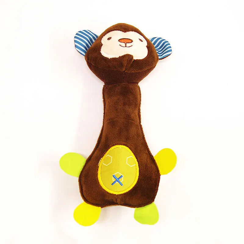 New Party Gifts Dog Toys Pet Puppy Chew Squeaker Squeaky Plush Sound Cartoon Dinosaur/Deer/Monkey Toys Small Pet Gift