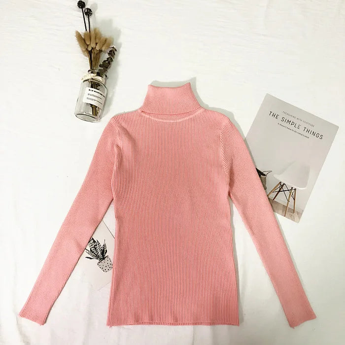 Sweaters 2023 Winter Tops Turtleneck Sweater Thin Pullover Jumper Knitted Sweater Pull Femme Hiver Truien Dames New