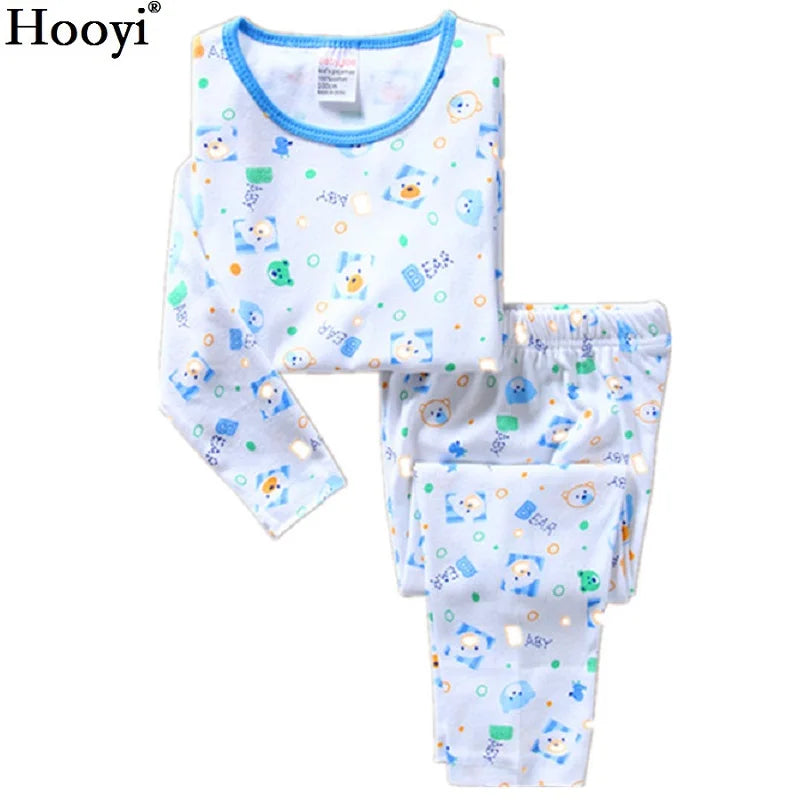Excavator Children Pajamas Sets Kids Sleepwear Suit Sleeved T-Shirts Trousers Boy Clothes Pj's Infant Pijama Fashion Tops Pant