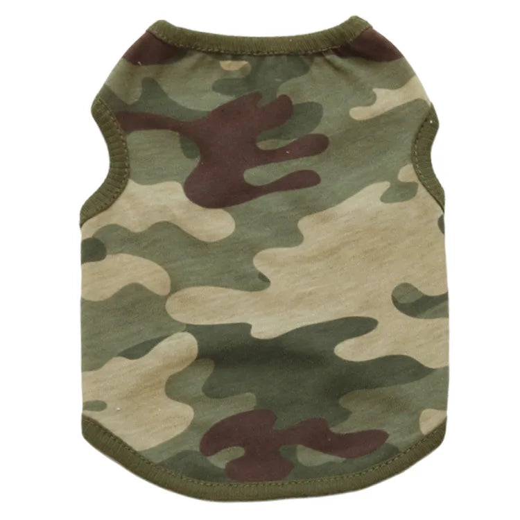 Puppy Vest Shirts Pet Dog Clothes Hoodies Coats Funny Costumes Spring Clothing For Small Dog Summer Camouflage Color