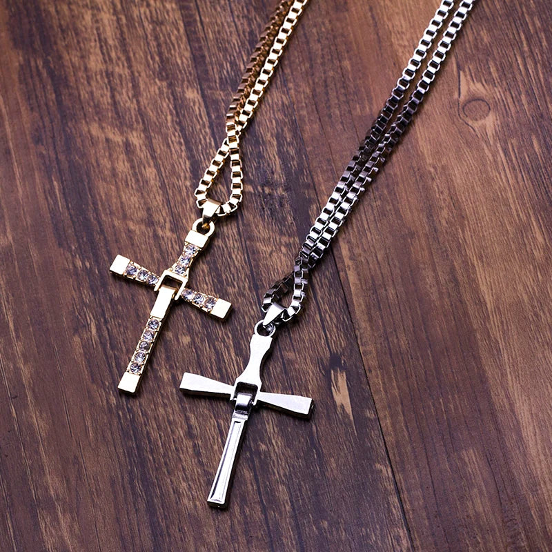 Movie Jewelry Men Classic CROSS Pendant Necklace New Male Necklaces & Pendants Fashion