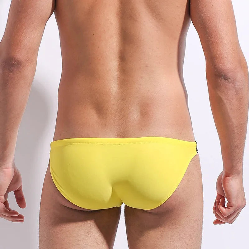 Men Swimwear Low Waist Swim Briefs Sexy Man Bikini Swimsuit Shorts Beach Swimming Cueca 1 Piece Bathing Suit DESMIIT Brand M-XXL