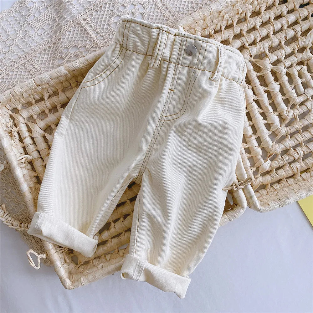 Spring Baby Girl Boy Pants 0-5Y Kids Pants Baby Blue Jeans Pants Toddler Girls Trousers Baby Girl Clothes Autumn Kids Pants