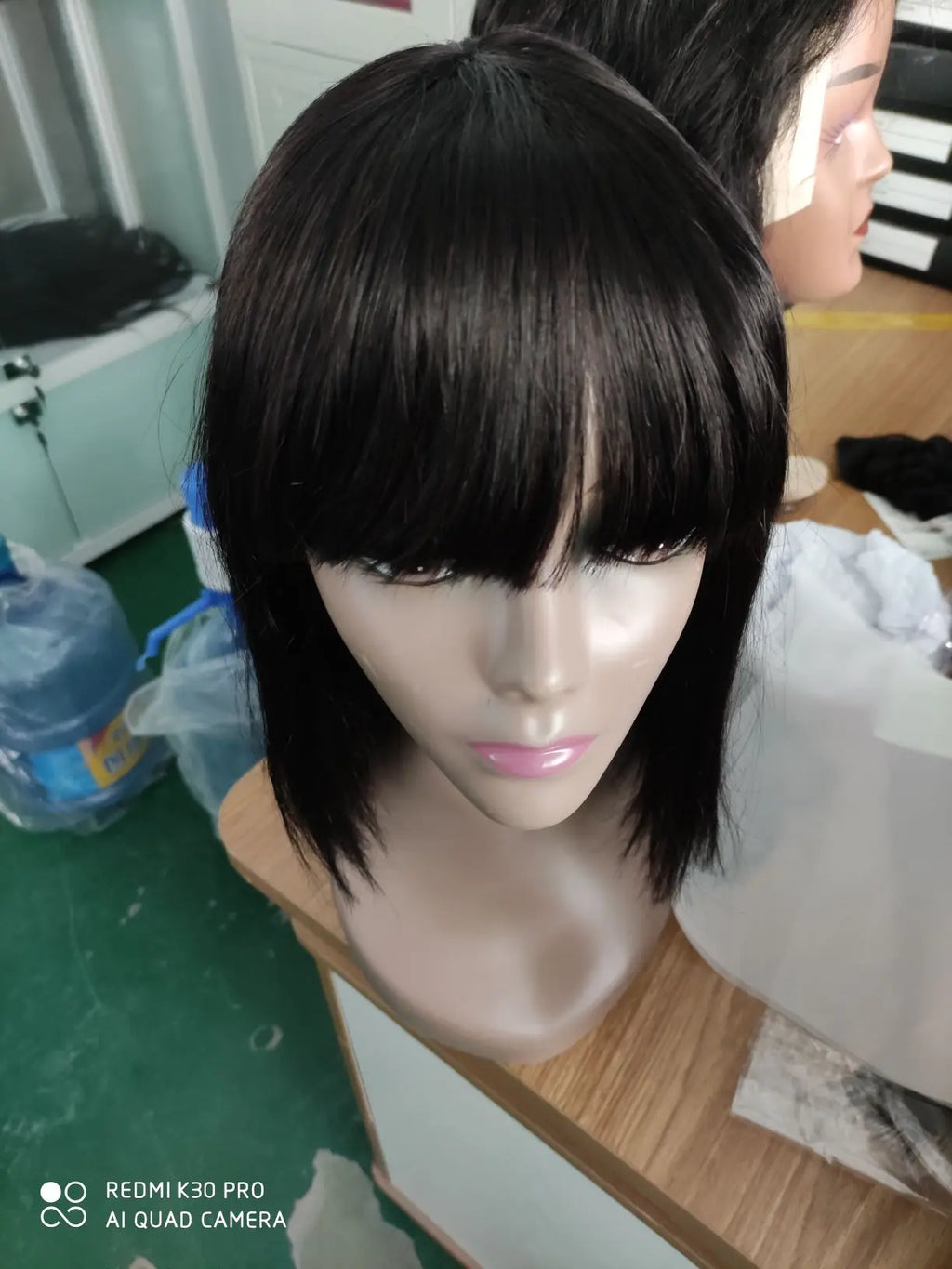 Wholesale Bangbob Human Hair Wig,Cuticle Aligned Vietnamese Human Short Bob Wig, Virgin Hair Vendor Straight Curly Wave Bob Wig