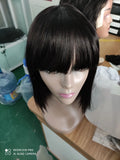 Wholesale Bangbob Human Hair Wig,Cuticle Aligned Vietnamese Human Short Bob Wig, Virgin Hair Vendor Straight Curly Wave Bob Wig