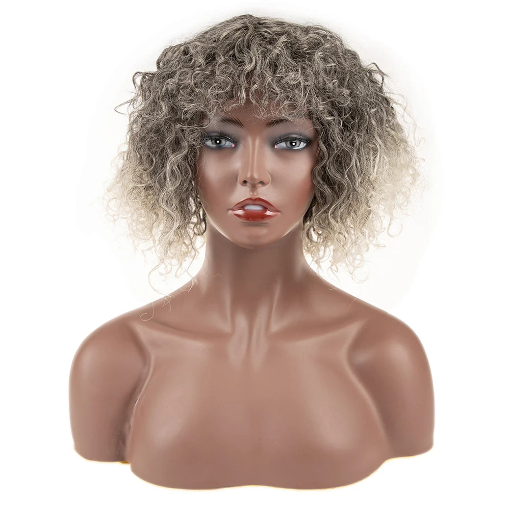 Afro Kinky Curly Wig Sleek Wholesale Factory Supplier High Temperature Heat Resistant Cosplay Kinky Curl Synthetic Hair Wigs