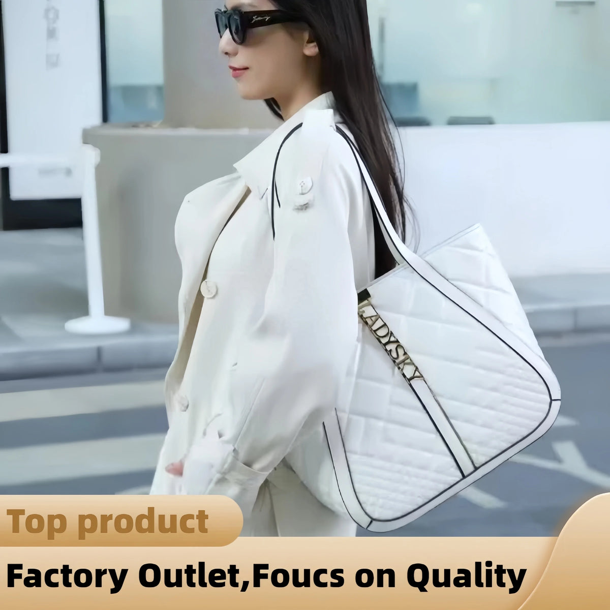 Top Product 2025 Ladysky Super Fiber Autumn Zipper Closure Fashion Ladies Shoulder Tote Bag Quality Factory Supplier 35