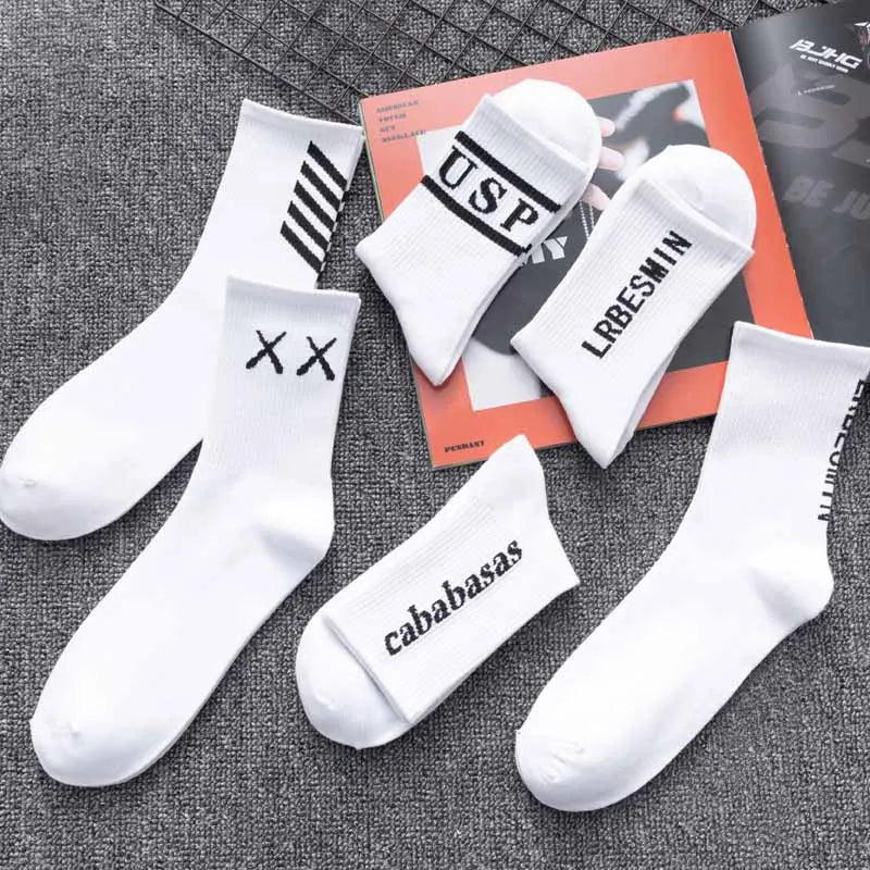 Men's Cotton Socks Large Big Plus Size 45 46 48 Business Short Socks White Classic Sox Hip Hop Meias Calcetines Hombre Male Soks