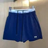 Yoga Stretch Shorts Women Shorts Luxury Waist Elastic Band Letters Shorts Casual Lady Yoga Slimming Wide Leg