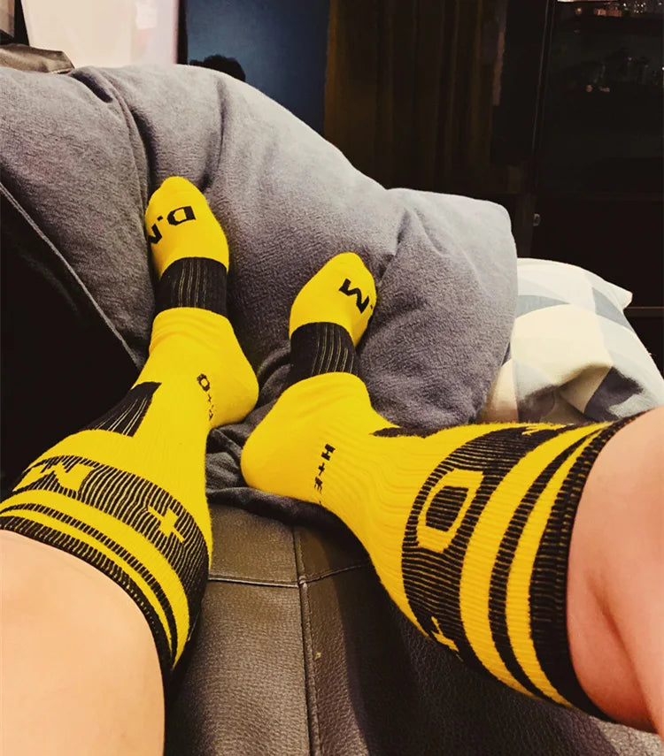 New Design Men Socks Fashion Male Gay Top Vers Bottom Socks Comfortable Football Sports Long Tube Cosplay Stocking Sock