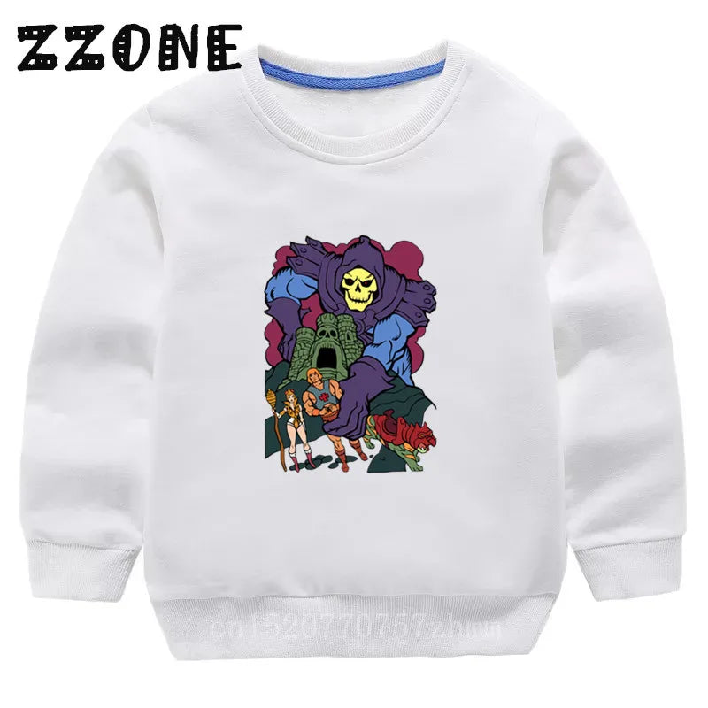 Children's Hoodies Kids Masters of The Universe He-Man Funny Sweatshirts Baby Pullover Tops Girls Boys Autumn Clothes,KYT5258