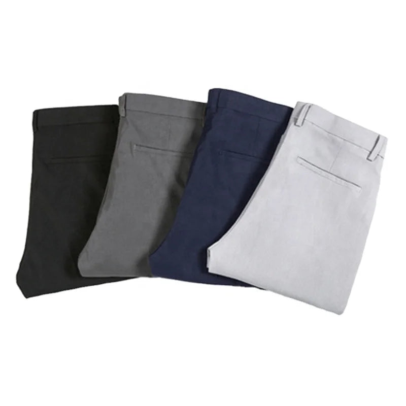 Wholesale Custom Men Tailored Trousers Tight Fashion Business Casual Pencil Chino Pants