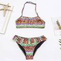 2026 Children's Swimwear Two Piece Butterfly Swimsuit For Girls Halter Summer Bikini Sets Kids Swimsuits Lovely Swimming Suit