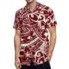 New High Quality Design Custom Hawaii Polynesian Tribal Summer Breathable Quick Dry Short Sleeve Shirt Aloha Men Loose Shirts