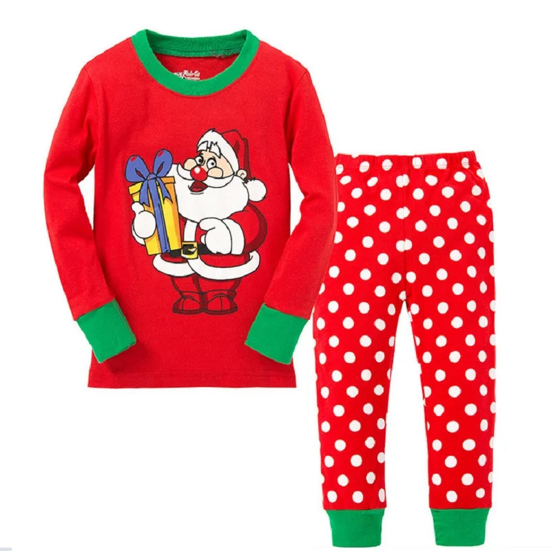Excavator Children Pajamas Sets Kids Sleepwear Suit Sleeved T-Shirts Trousers Boy Clothes Pj's Infant Pijama Fashion Tops Pant