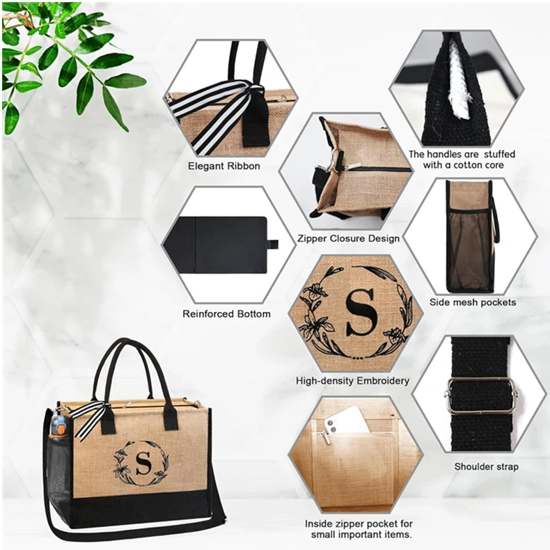 Wholesale Natural Eco Friendly Reusable Inner Lamination Laminated Linen Hessian Beach Grocery Shopping Jute Burlap Tote Bag