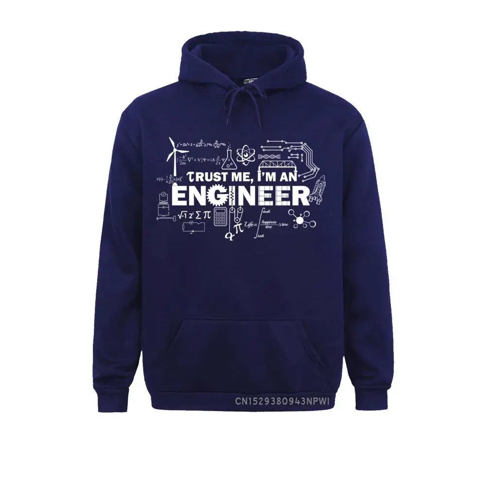 Father Day Hoodie Men Trust Me I Am An Engineer Sportswear Geek Male Hoody Letter Math Equation Print Custom Students Fun