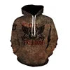 Brown Hoodie for Men Women and Kids Windproof Heavy Weight Graphic 3D Printed Solid Pattern Hooded Collar