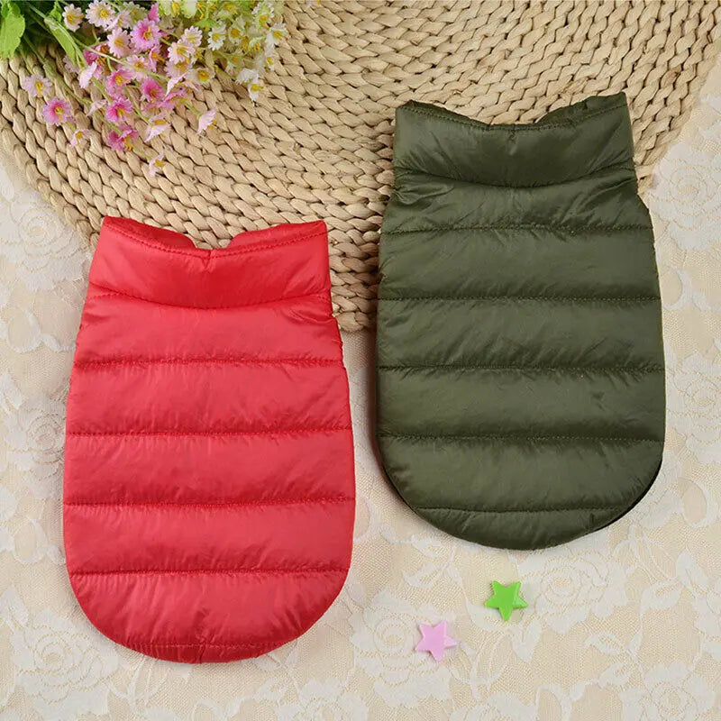 Pet Dog Padded Vest Jacket Warm Clothes Puppy Pet Clothes Winter Sleeveless Coat Clothing For Dogs Costume Vest Apparel