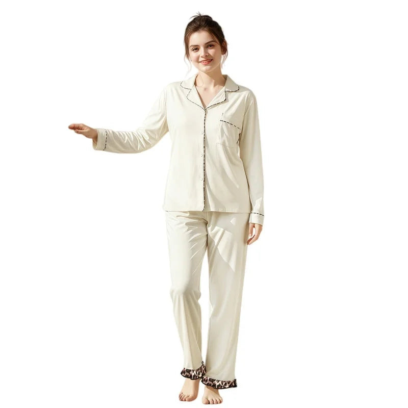 Free Shipping Two Piece Plus Size Sleepwear Pyjamas Pjs Set Shirts and Pants Pajamas Set Women