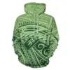 Unisex Essentials Hoodie Polynesian Tribal Tattoo Design Lime Green Men Hoodies
