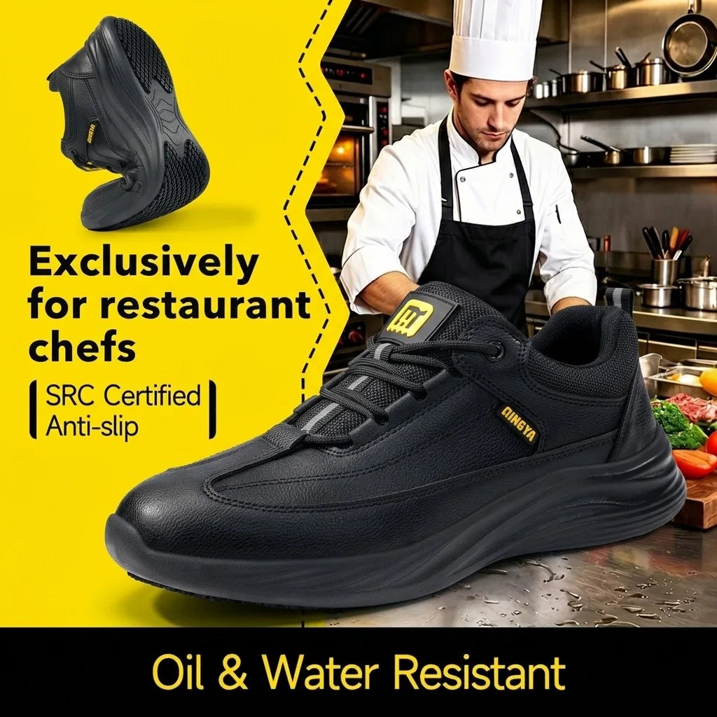 GUYISA Breathable Chef Shoes Mesh Knit Upper Kitchen Work Sneakers Men Women