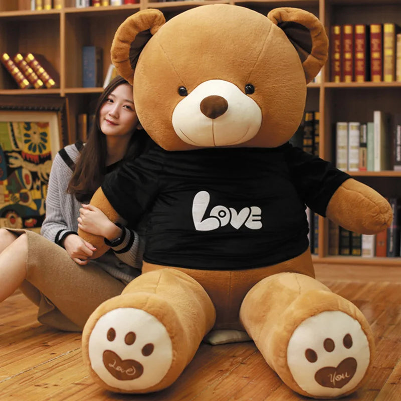 Genuine Customized Hoodies Bear Plush Toy Ribbon Teddy Bear Doll Cuddle Bear Dolls Girl Gift Shop Wholesale