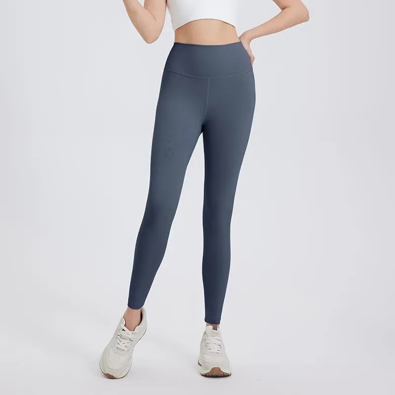 Sports Leggings High Waist Soft Naked Feeling Yoga Pants Women Sportwear Elastic Quick Dry Breathable