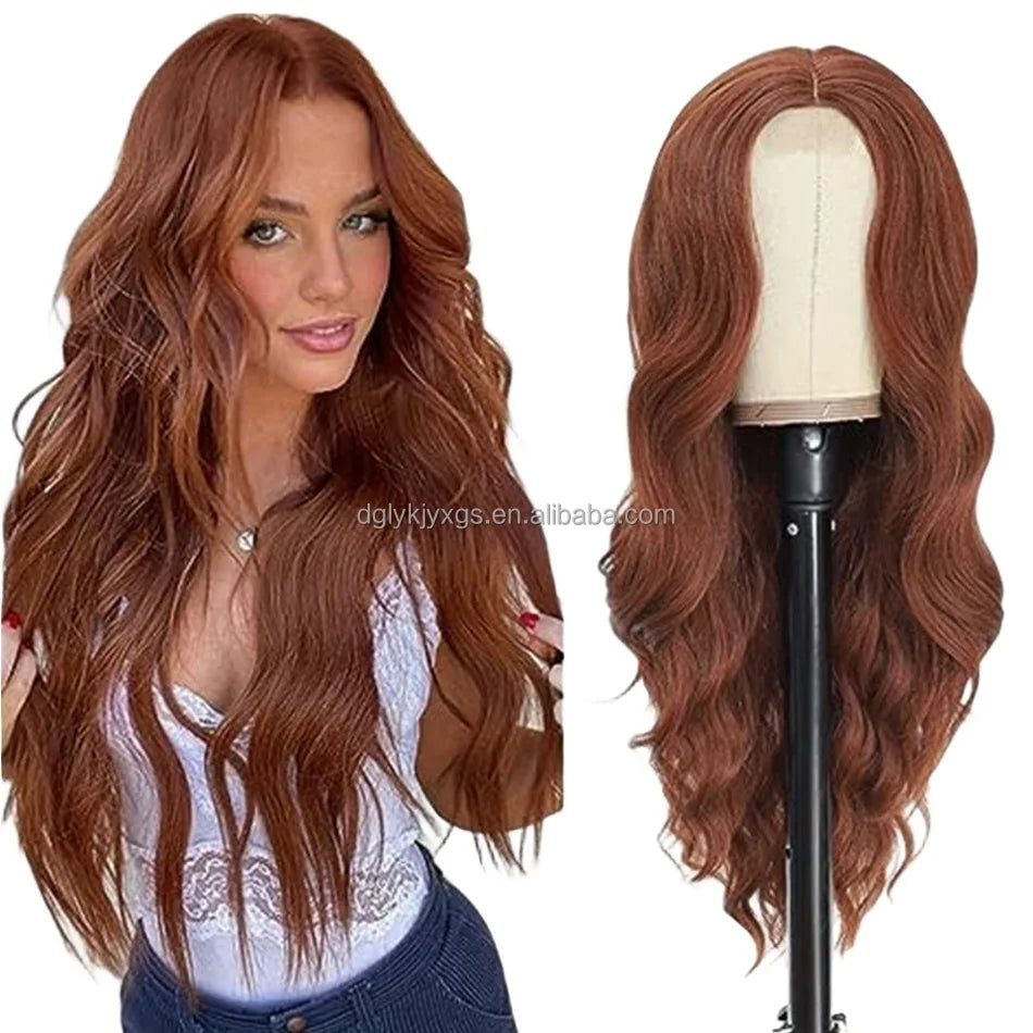 WL07 Small Area Lace Body Wave Synthetic Lace Wigs Lace Front Wigs Ombre Brown Mixed Blonde Water Wave Wig Women Hair