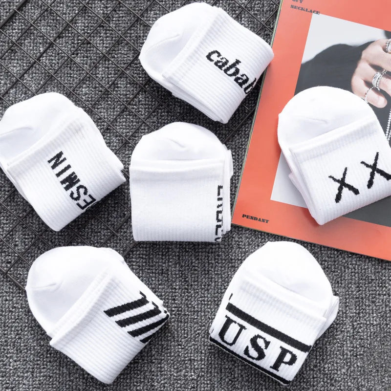 Men's Cotton Socks Large Big Plus Size 45 46 48 Business Short Socks White Classic Sox Hip Hop Meias Calcetines Hombre Male Soks