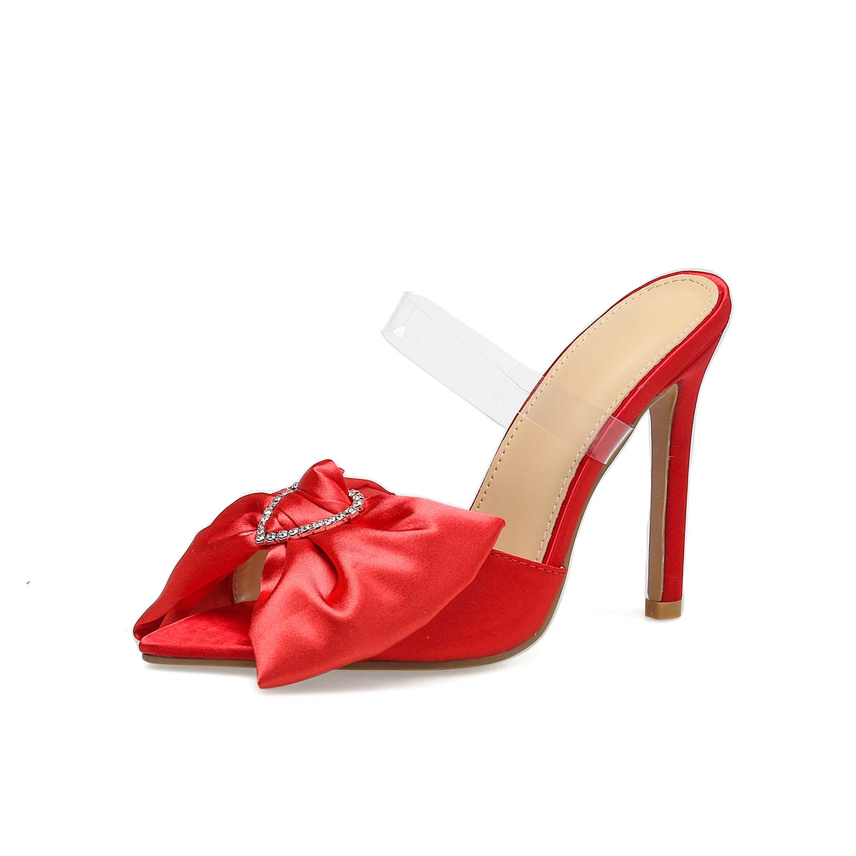 Rhinestone Bow Escarpins Femme Talon Haut Sexy Designer Sandals Women Mujer Mules