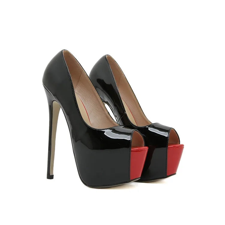 2026 Women's Super High 16CM Heels Platform Shoes New Lightweight Breathable Heel Pumps Thin Heel Parties Leather Upper