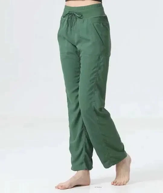 Womens Dance Studio Pants Folded Yoga Pant Super Soft Loose Pants Sports Pants Women Trousers