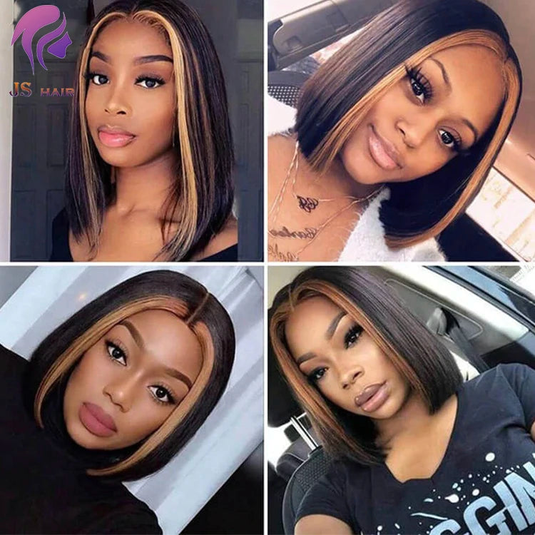 Hot Sale Hot Straight Bob Wigs for Women Black Synthetic Wig Shoulder Length Middle Parting Heat Resistant Wig for Cosplay