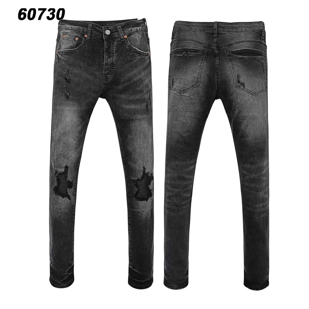 Wholesale Streetwear Jeans Pleated Tapered Trousers Men Elastic Damaged Beggi Pants Slim Fit Jeans