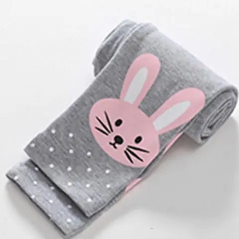 Spring Girls Leggings Cotton Trousers Fille Kids Pants Girls Pants Skinny Print Cartoon Pattern Children Leggings Trousers