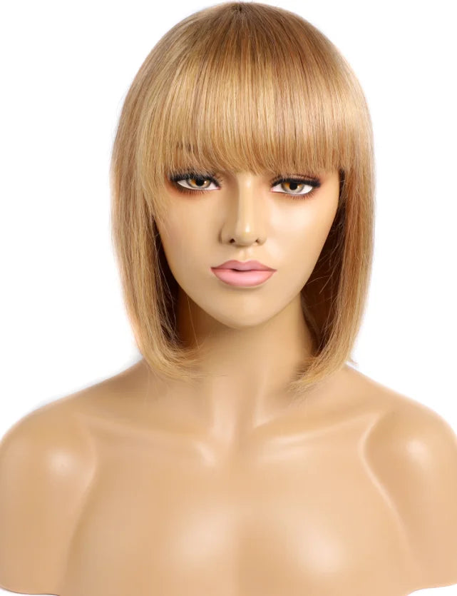 Wholesale Bangbob Human Hair Wig,Cuticle Aligned Vietnamese Human Short Bob Wig, Virgin Hair Vendor Straight Curly Wave Bob Wig