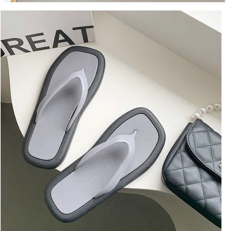 Summer PVC Women Flat Sandals Flip Flop slippers YLS-1