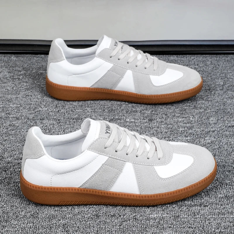 Maden Unisex German Trainer Casual Walking Shoes Vintage Sneakers Men Women Pu Leather Sneakers Male Retro Design Lace-up