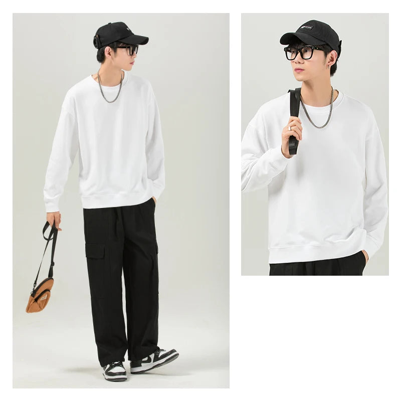 Men Fitted 100% Cotton Hoodie Sublimation Black Long Sleeve Hoodies