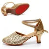 Outdoor square Latin Dance Shoes Adult Women's Mid-heel Dance Shoes Women's Summer Soft Bottom Ballroom Shoes