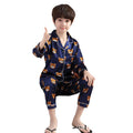 New Lapel Printed Set Long-Sleeved Pajamas Set Girls Bear Cartoon Children's Home Wear Toddler Boy Pyjamas Pjs for Kids
