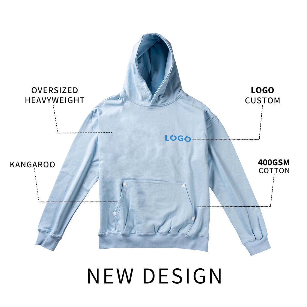 Men Hoodies Fit Drop Shoulder Blank Men's Hoodie Sweatshirts