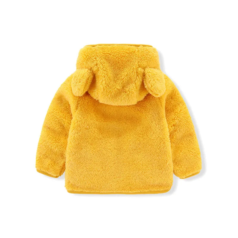 Colorful Fleece Hoodies 2-6T Long Sleeve Zipper Baby Coats for Boys & Girls Cute Hooded Jackets Kids Outerwear for Autumn Spring