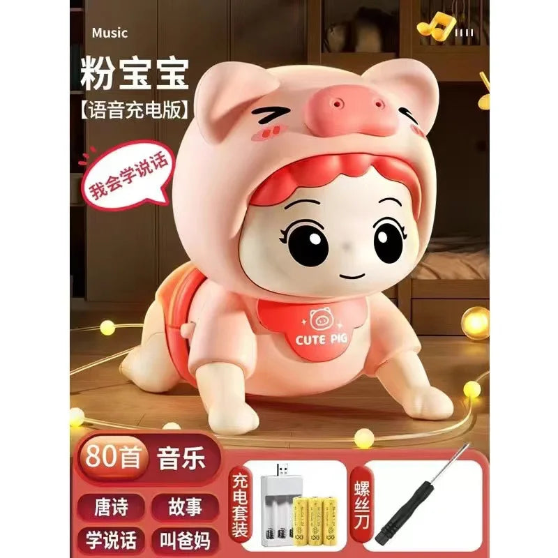 Baby Crawling Guide Toys Training Party up Crawling Baby Electric Learning to Climb Music Early Education Doll
