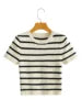 Europe and the United States Summer Women's New Knitted Short Sleeve T-shirt Sweater Tops