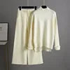 Boutique Wholesale 2026 Autumn Knitted Half High Neck Sweater Thickened Loose Leisure Pants Women's Set