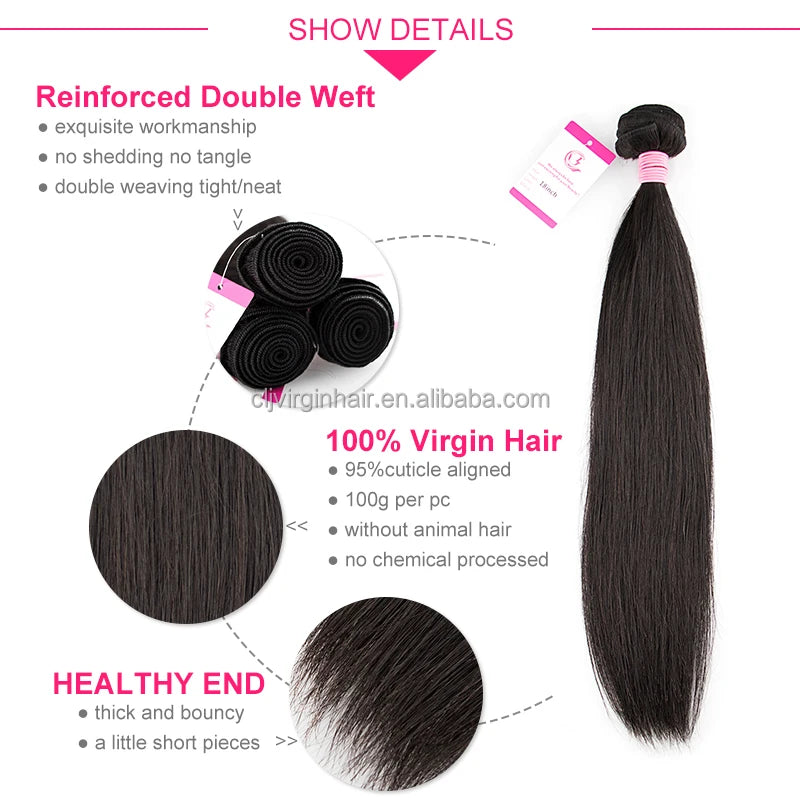 Best Quality CLJhair Wholesale 2 Bundles of Brazilian Diamond Straight Bundles