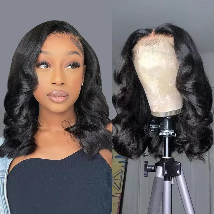 Wholesale Double Drawn Straight Bob Wig with 13x4 HD Full Lace Front Raw Virgin Cuticle Aligned 100% Human Hair for Black Women